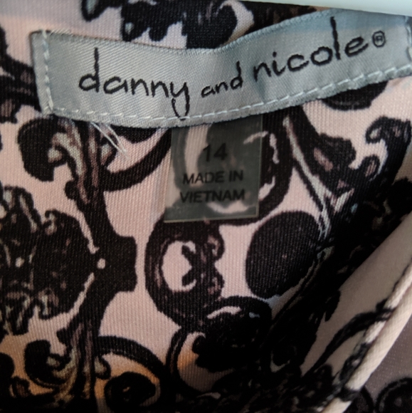 Danny and Nicole pink and black dress - Picture 2 of 5